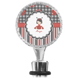 Ladybugs & Stripes Wine Bottle Stopper (Personalized)
