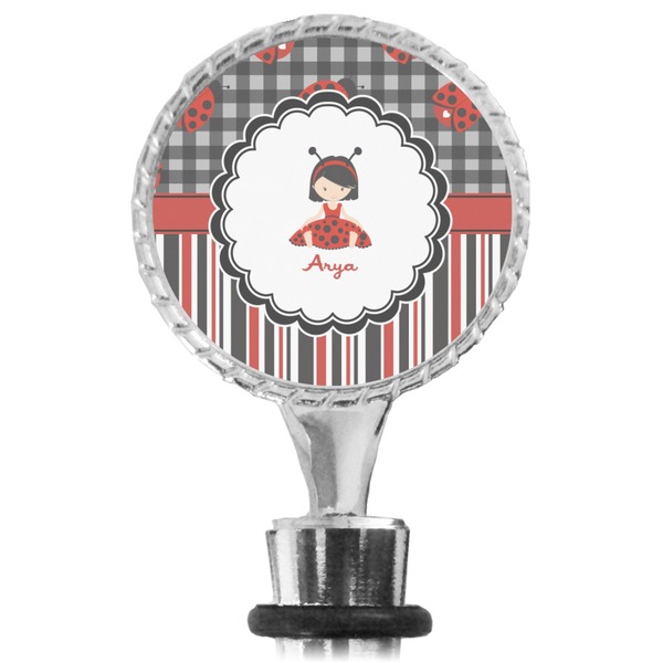 Ladybugs & Stripes Bottle Stopper Main View