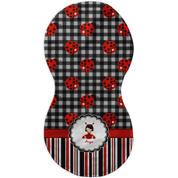 Ladybugs & Stripes Burp Peanut Shaped Flat
