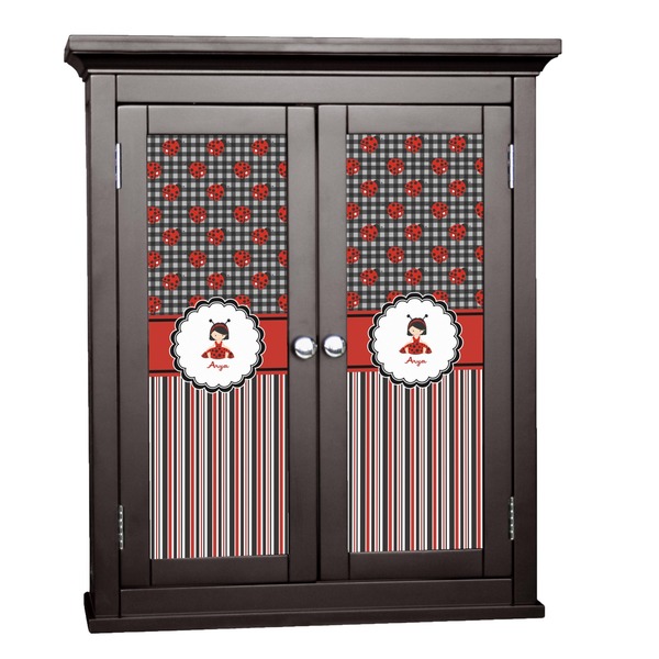 Custom Ladybugs & Stripes Cabinet Decal - Large (Personalized)