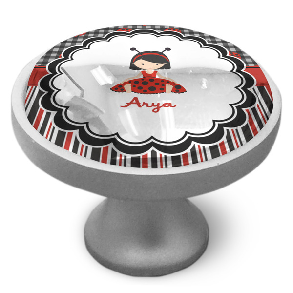 Custom Ladybugs & Stripes Cabinet Knob (Personalized)