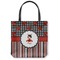 Ladybugs & Stripes Canvas Tote Bag - Small - 13"x13" (Personalized)
