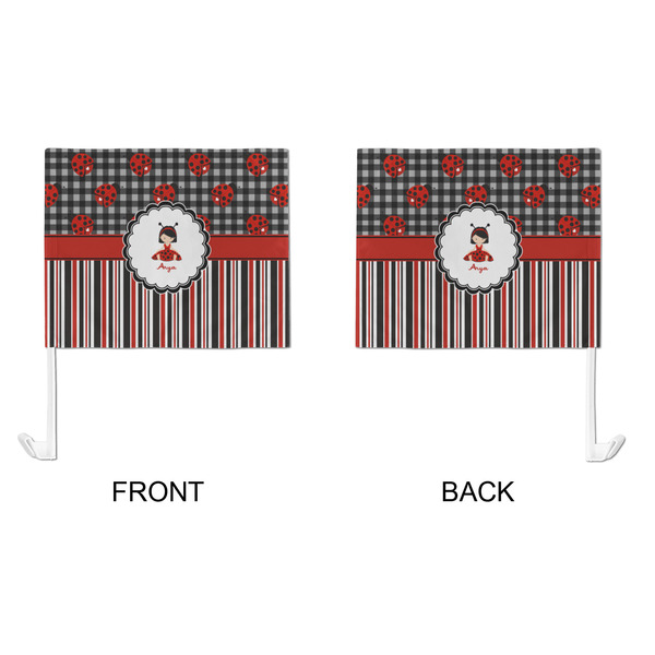Ladybugs & Stripes Car Flag - Large - APPROVAL