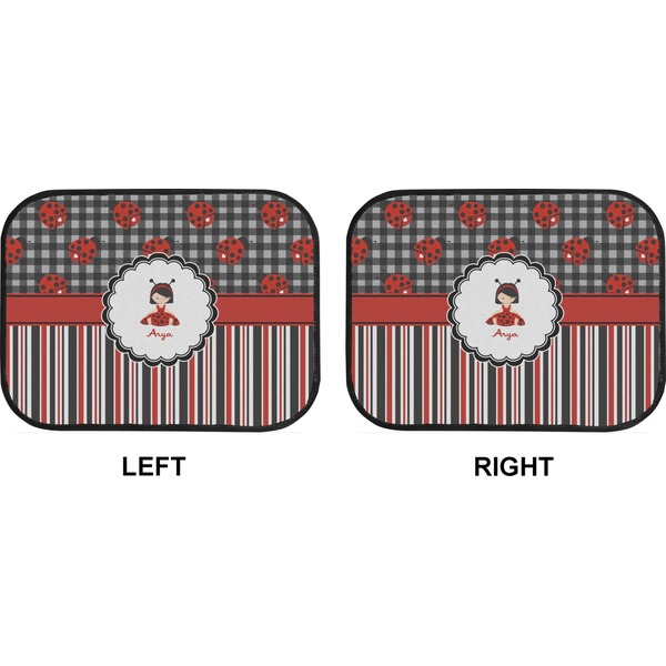 Ladybugs & Stripes Car Floor Mats (Back Seat) (Approval)