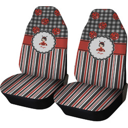 Ladybugs & Stripes Car Seat Covers (Set of Two) (Personalized)
