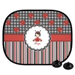 Ladybugs & Stripes Car Side Window Sun Shade (Personalized)