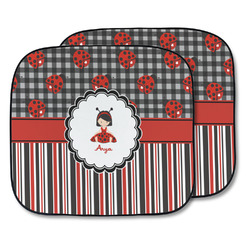 Ladybugs & Stripes Car Sun Shade - Two Piece (Personalized)