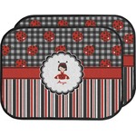 Ladybugs & Stripes Car Floor Mats (Back Seat) (Personalized)