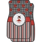 Ladybugs & Stripes Car Floor Mats (Personalized)