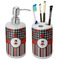 Ladybugs & Stripes Ceramic Bathroom Accessories Set (Personalized)