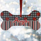 Ladybugs & Stripes Ceramic Dog Ornament w/ Name or Text