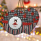 Ladybugs & Stripes Ceramic Flat Ornament - PARENT