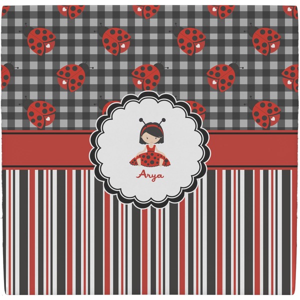 Custom Ladybugs & Stripes Ceramic Tile Hot Pad (Personalized)