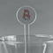 Ladybugs & Stripes 5.5" Round Plastic Stir Sticks - Clear (Personalized)