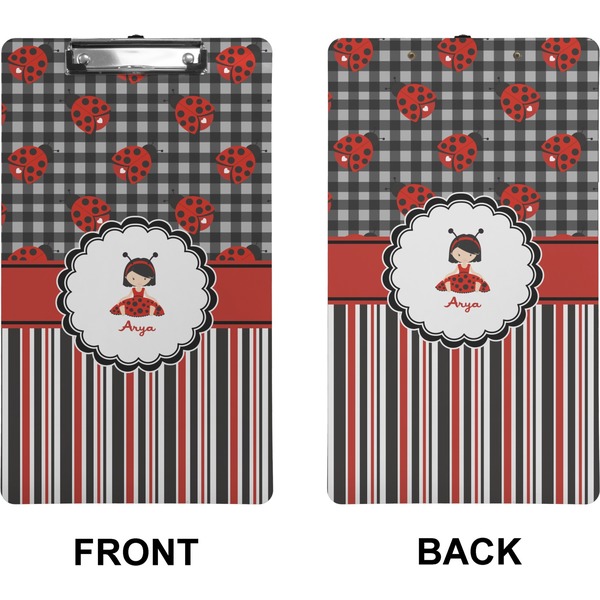 Ladybugs & Stripes Clipboard (Legal) (Front + Back)