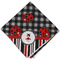 Ladybugs & Stripes Cloth Napkins - Personalized Dinner (Folded Four Corners)