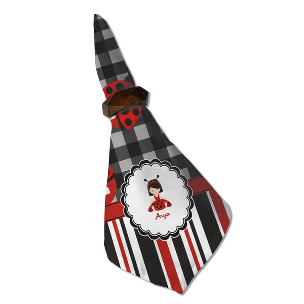 Ladybugs & Stripes Cloth Napkins - Personalized Dinner (Folded in Ring) (MAIN)
