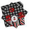 Ladybugs & Stripes Cloth Napkins - Personalized Dinner (PARENT MAIN Set of 4)