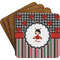 Ladybugs & Stripes Coaster Set (Personalized)