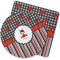 Ladybugs & Stripes Rubber Backed Coaster (Personalized)