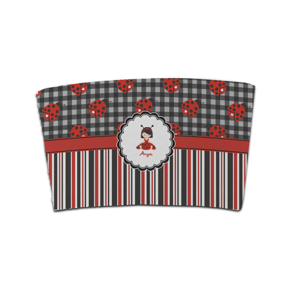Custom Ladybugs & Stripes Coffee Cup Sleeve (Personalized)
