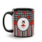 Ladybugs & Stripes Coffee Mug - 11 oz - Black