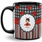 Ladybugs & Stripes Coffee Mug - 11 oz - Full- Black
