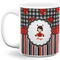 Ladybugs & Stripes Coffee Mug - 11 oz - Full- White