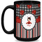Ladybugs & Stripes Coffee Mug - 15 oz - Black Full