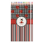 Ladybugs & Stripes Colored Pencils (Personalized)