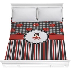Ladybugs & Stripes Comforter - Full / Queen (Personalized)