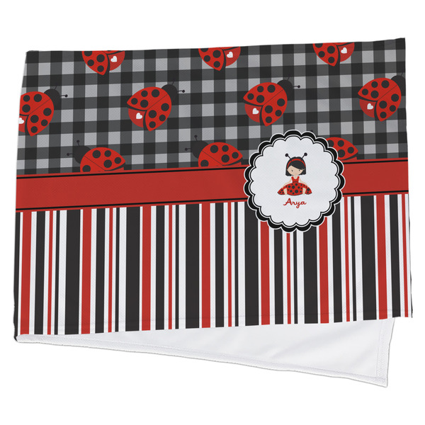 Custom Ladybugs & Stripes Cooling Towel (Personalized)
