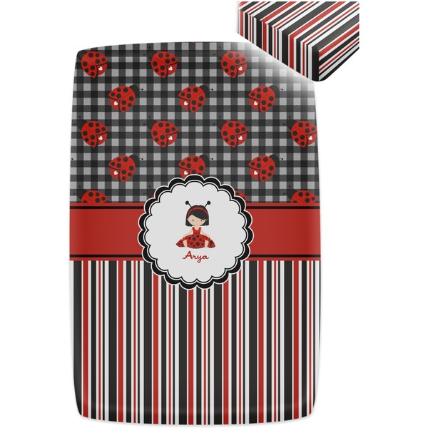 Ladybugs & Stripes Crib Fitted Sheet - Apvl