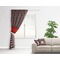 Ladybugs & Stripes Curtain With Window and Rod - in Room Matching Pillow