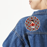 Ladybugs & Stripes Twill Iron On Patch - Custom Shape - Large (Personalized)