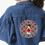 Ladybugs & Stripes Large Custom Shape Patch - 2XL (Personalized)