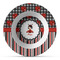 Ladybugs & Stripes Plastic Bowl - Microwave Safe - Composite Polymer (Personalized)
