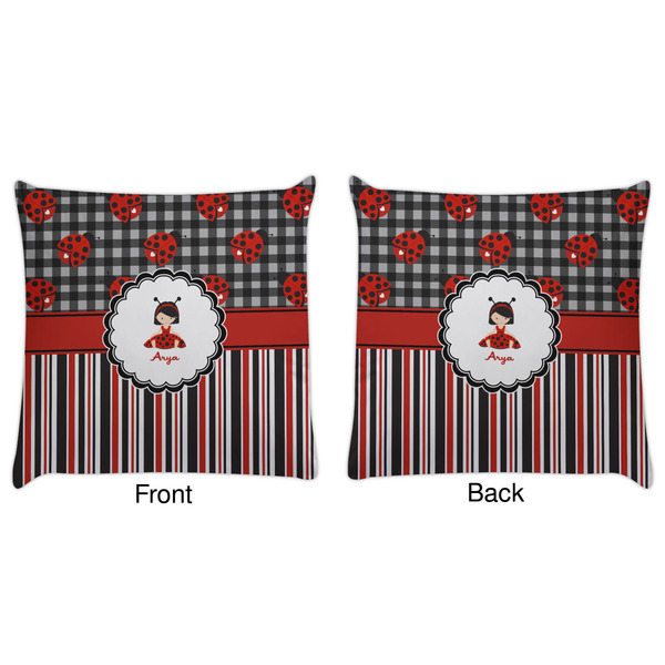Ladybugs & Stripes Decorative Pillow Case - Approval