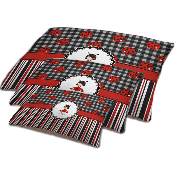 Ladybugs & Stripes Dog Beds - MAIN (sm, med, lrg)