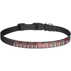 Ladybugs & Stripes Dog Collar - Large (Personalized)