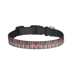 Ladybugs & Stripes Dog Collar - Small (Personalized)