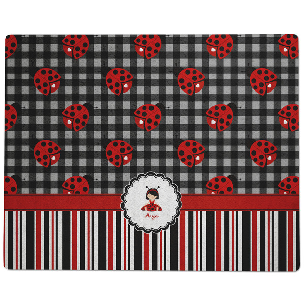 Ladybugs & Stripes Dog Food Mat - Large without Bowls
