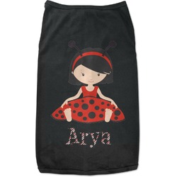 Ladybugs & Stripes Black Pet Shirt - S (Personalized)