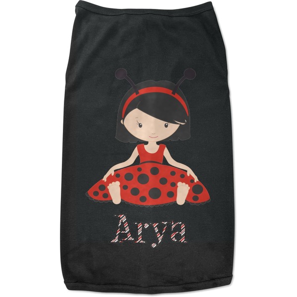 Custom Ladybugs & Stripes Black Pet Shirt (Personalized)