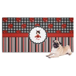 Ladybugs & Stripes Dog Towel (Personalized)