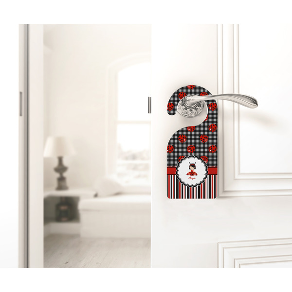Ladybugs & Stripes Door Hanger - LIFESTYLE