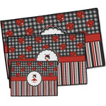 Ladybugs & Stripes Door Mat (Personalized)