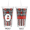 Ladybugs & Stripes Double Wall Tumbler with Straw - Approval