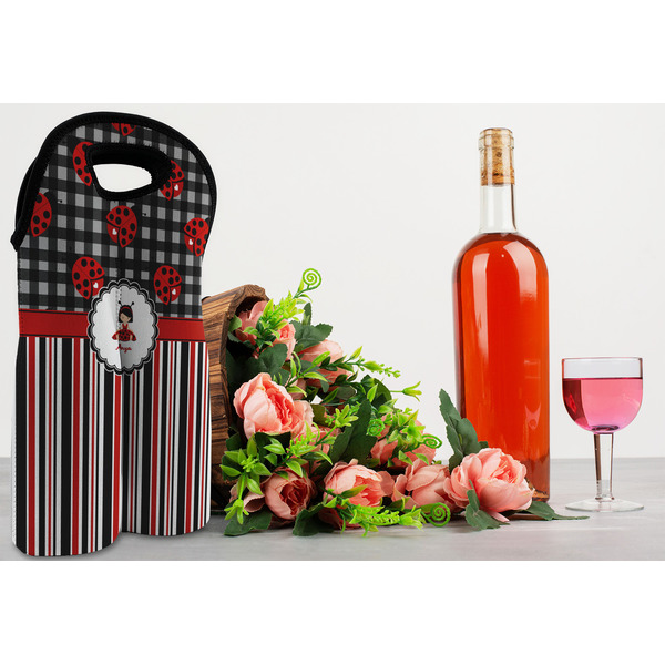 Ladybugs & Stripes Double Wine Tote - LIFESTYLE (new)