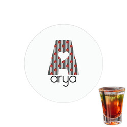 Ladybugs & Stripes Printed Drink Topper - 1.5" (Personalized)